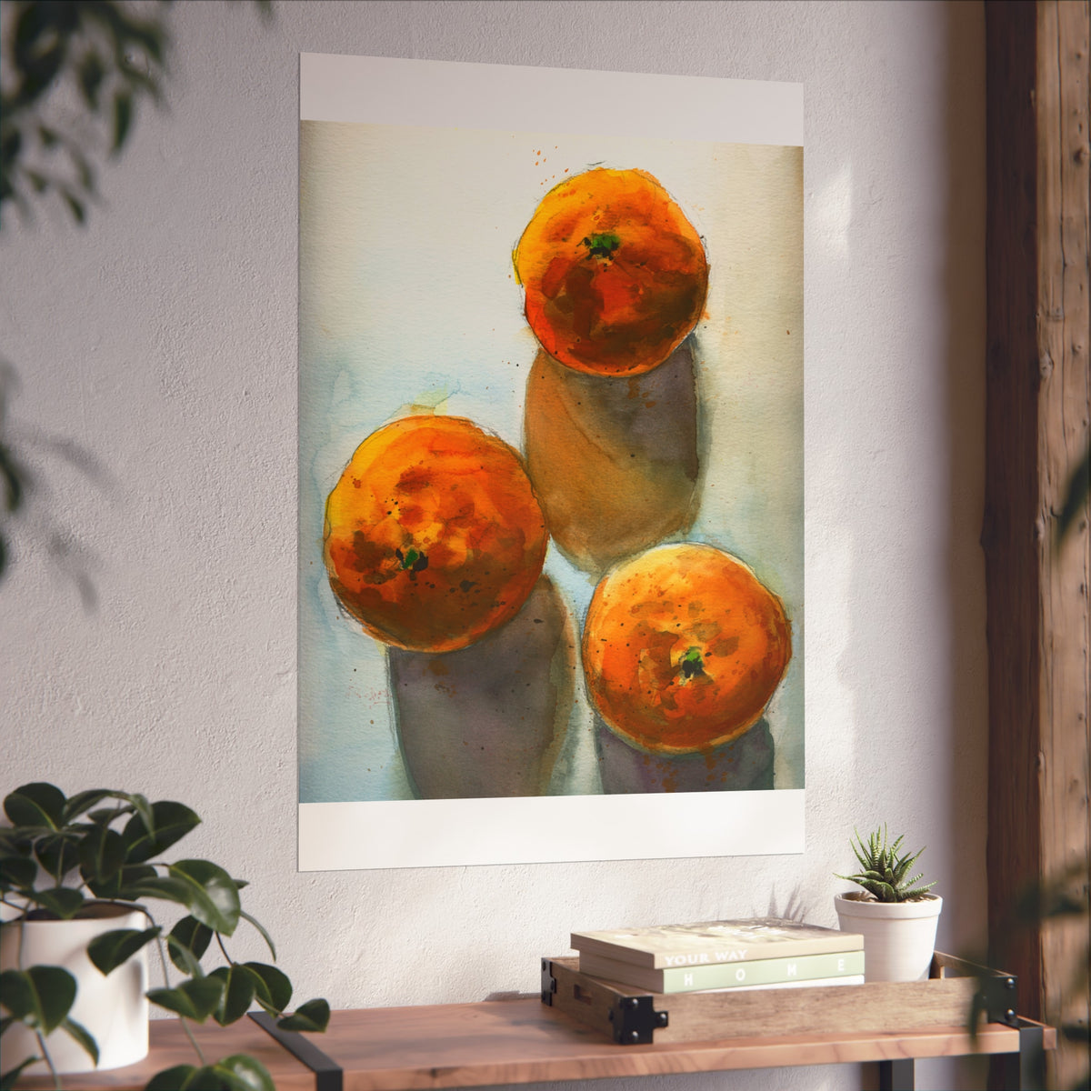Fine Art Poster — Watercolor Oranges Still Life Print