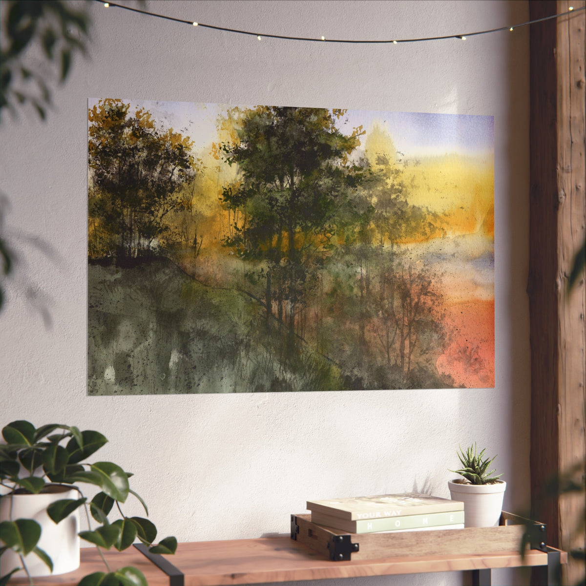 Fine Art Poster – Abstract Misty Forest Landscape Wall Art