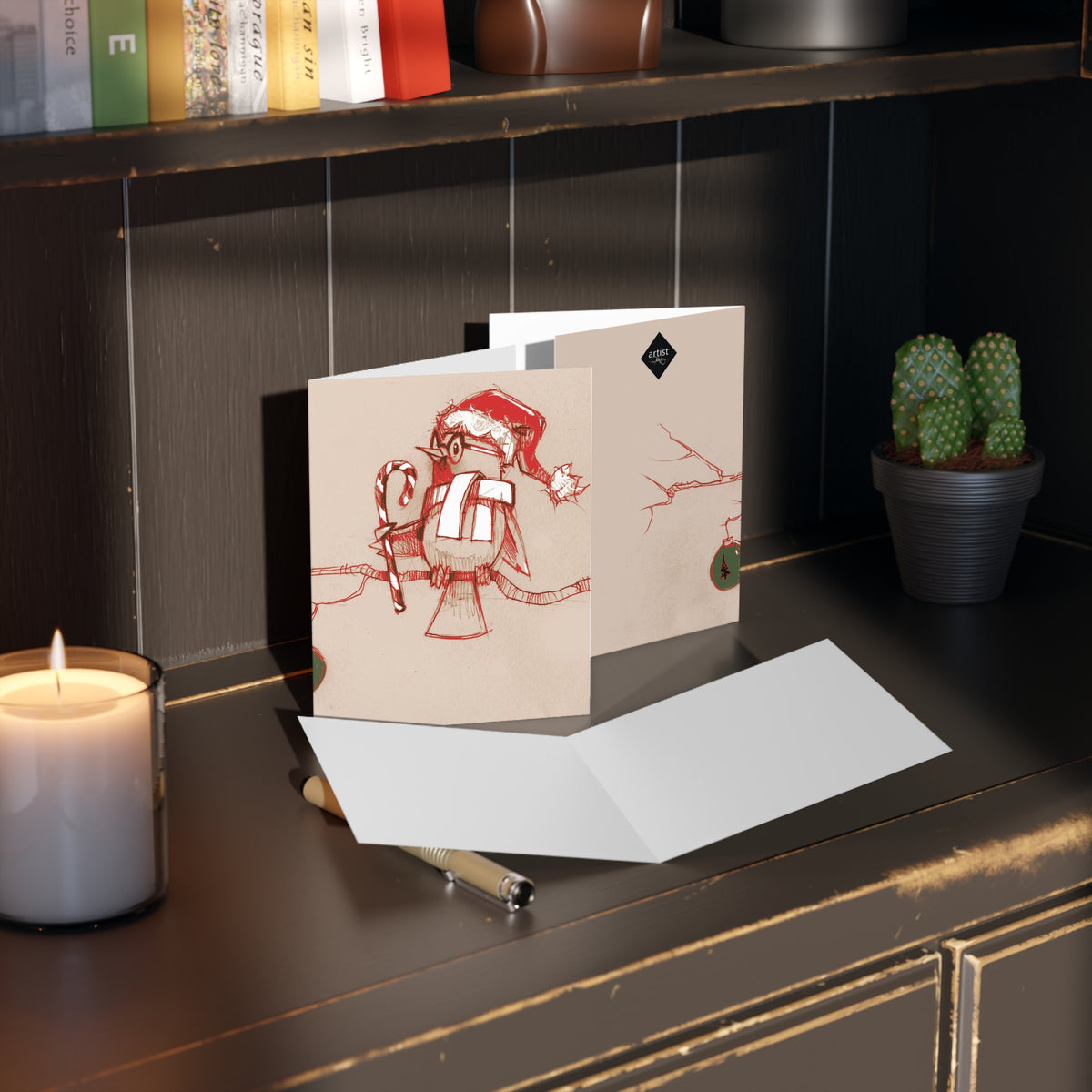 Holiday Penguin Greeting Cards — Christmas Card Set