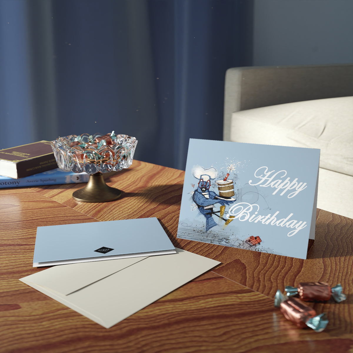 Whimsical Chef -Cartoon Birthday Greeting Cards