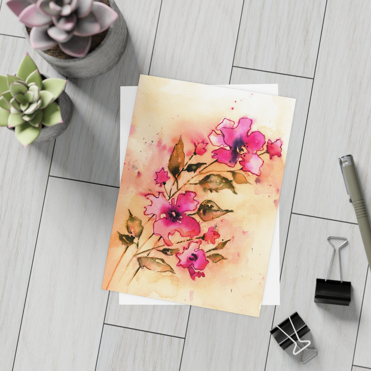 In Season - Watercolor Floral-Postcard Bundles (envelopes included)