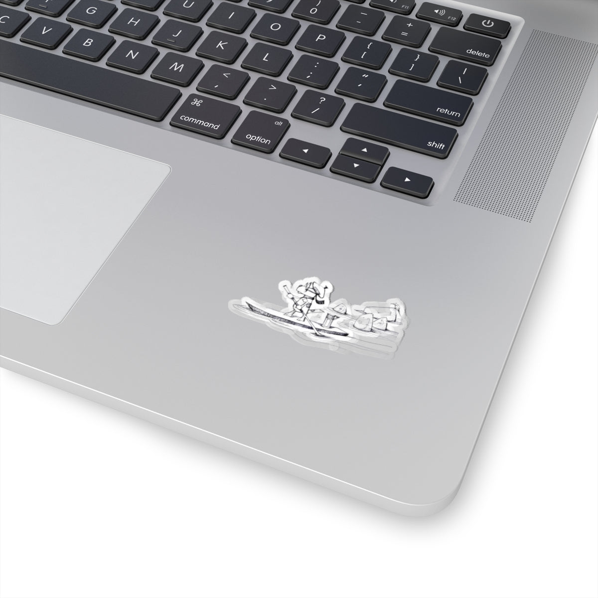 Paddle Dog Sticker — Hand-Drawn Adventure Kiss-Cut Sticker