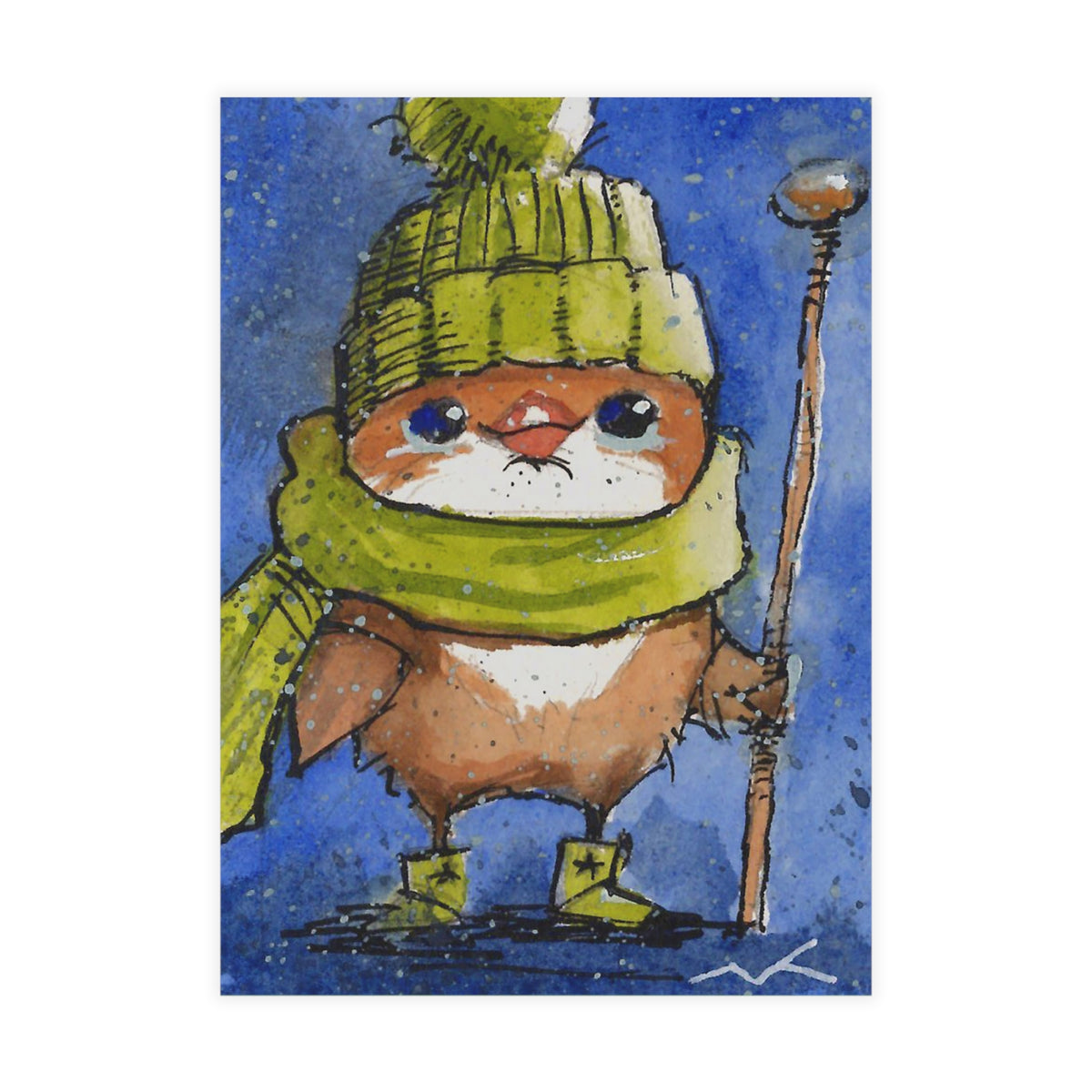 Green Scarf-Postcard Bundles (envelopes included)