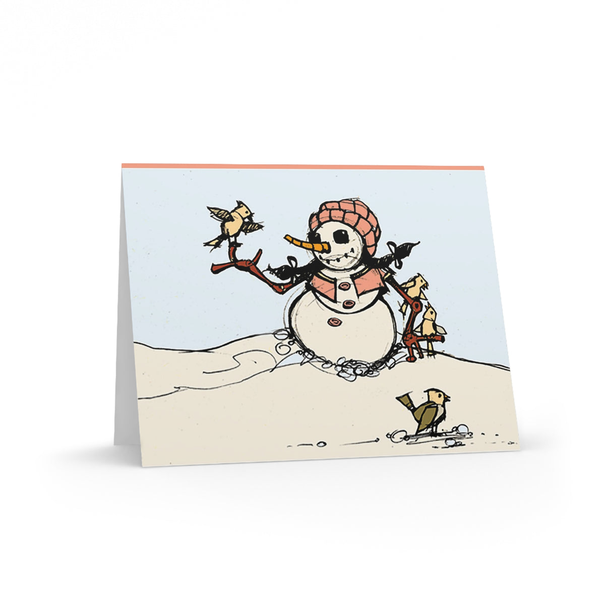 Snowman & Chick Holiday-- Greeting Cards