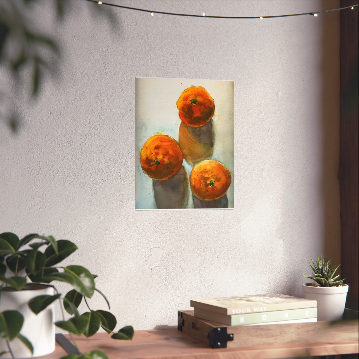 Fine Art Poster — Watercolor Oranges Still Life Print