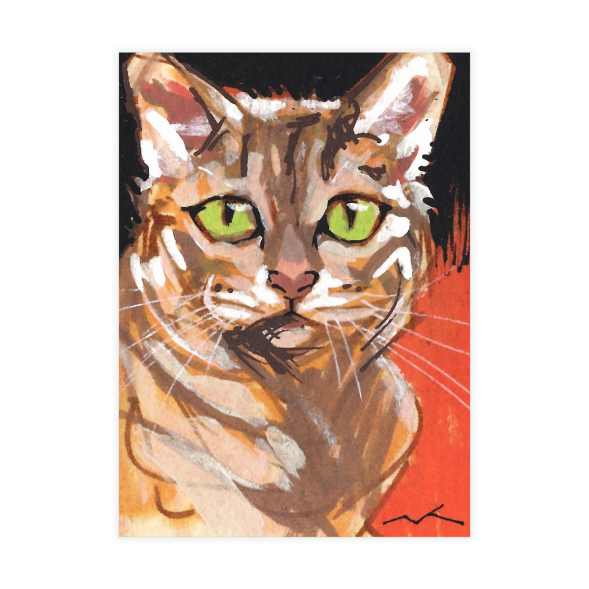 Green Eyes-Cute Cat-Postcard Bundles (envelopes included)