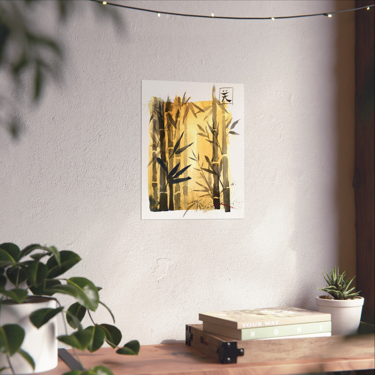 Fine Art Poster – Japanese Bamboo Forest Ink Wash Wall Art