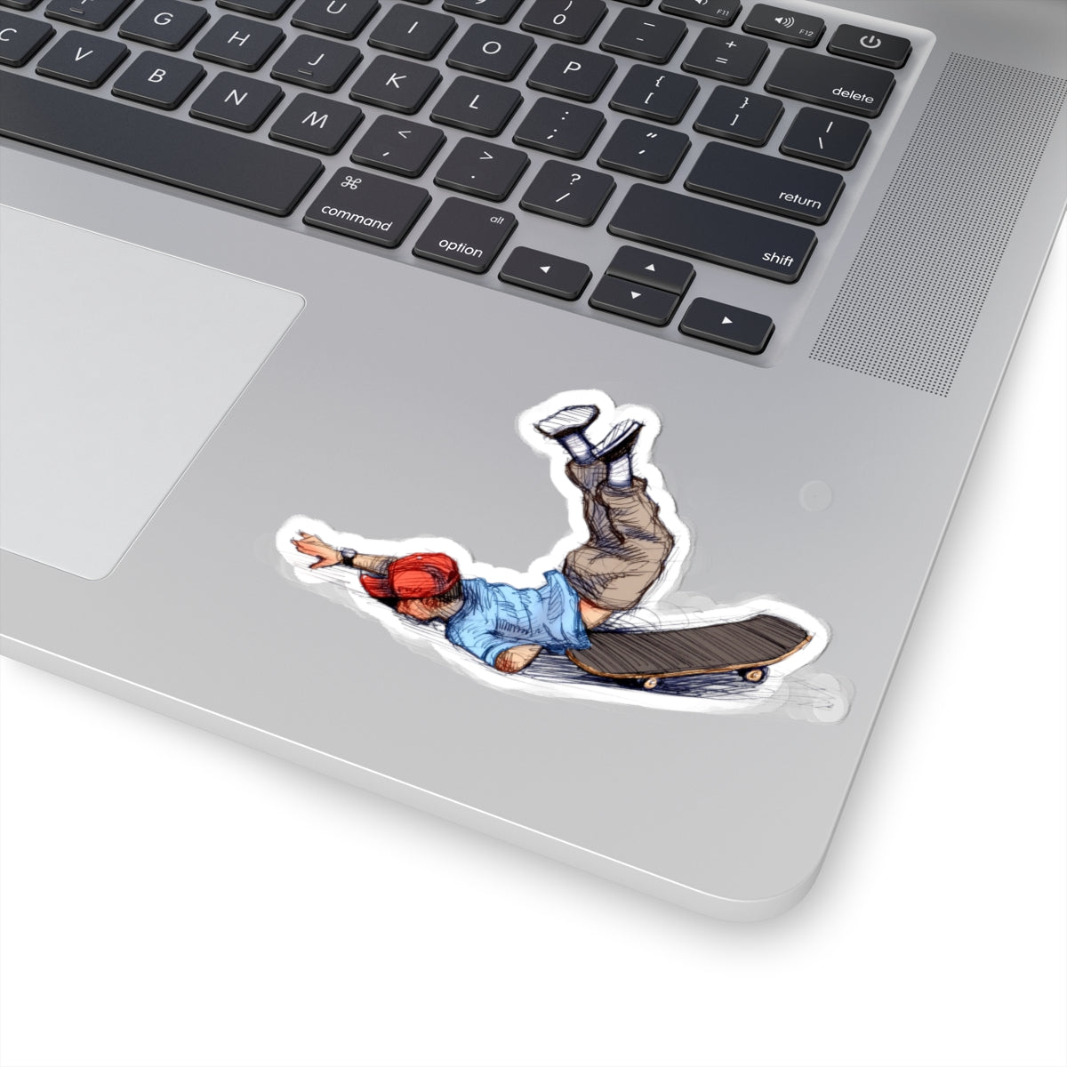 Skateboard Splat Kiss-Cut Sticker — Vintage Skateboarding Sticker