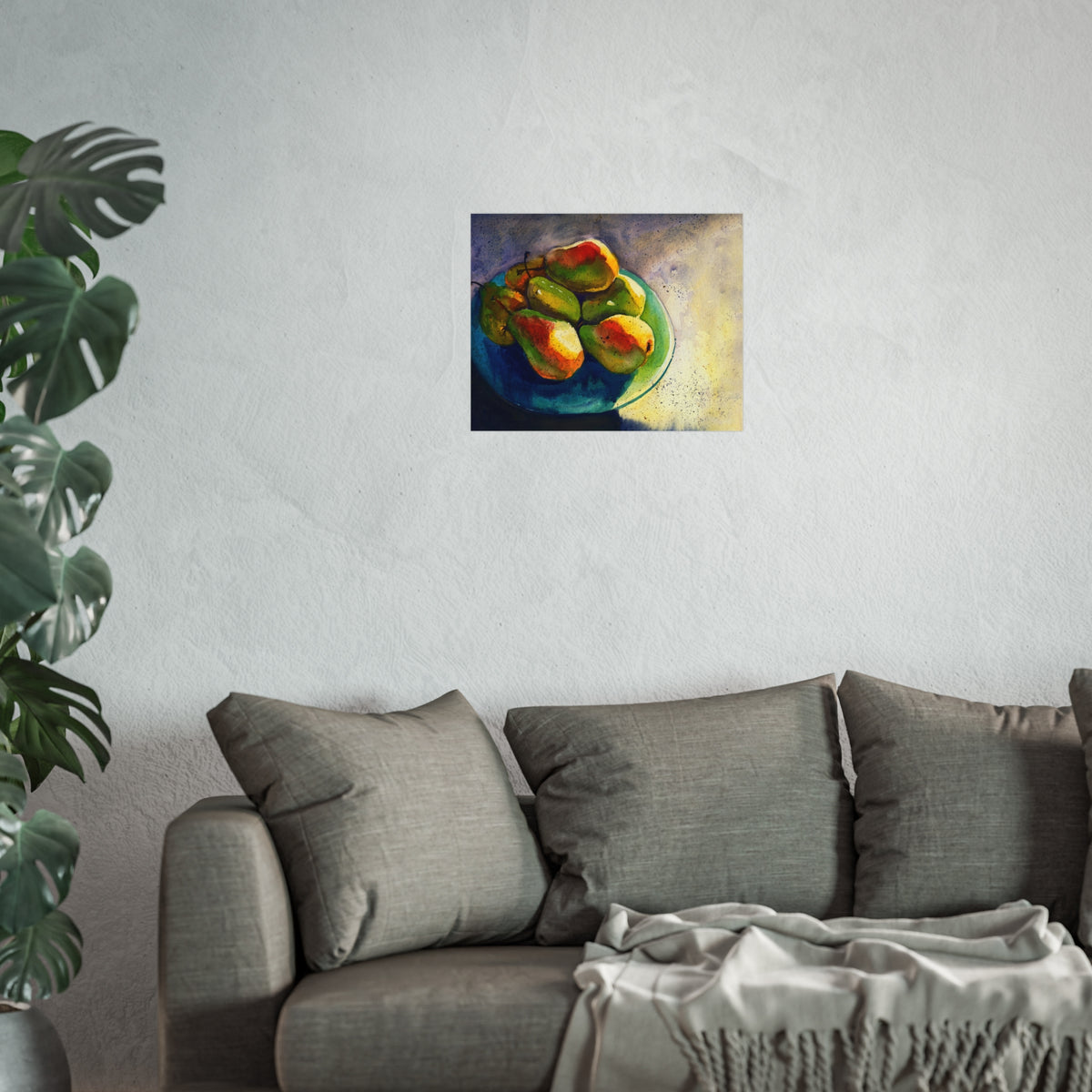Fine Art Poster — Vibrant Pears Still Life Print