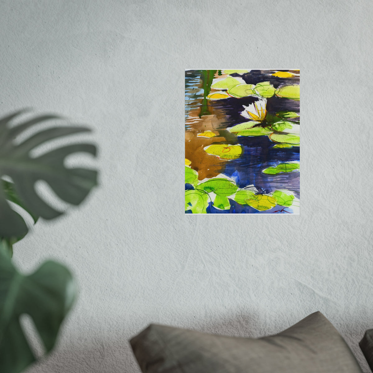 Water Lily Fine Art Poster — Botanical Pond Wall Art Print