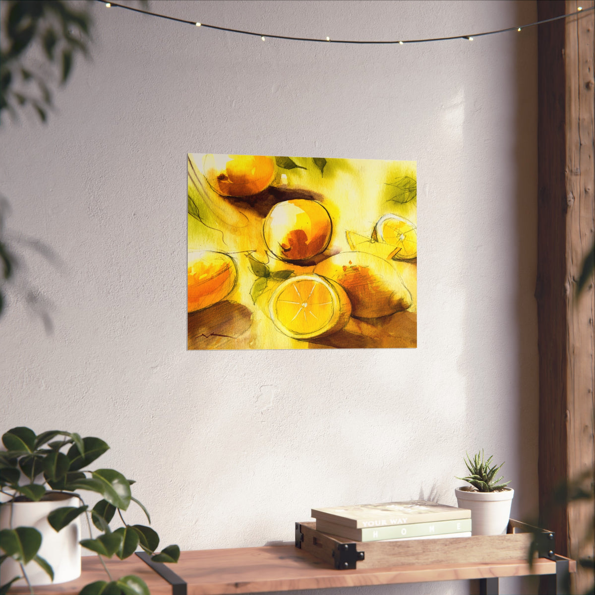 Fine Art Poster — Watercolor Lemon Still Life Wall Art