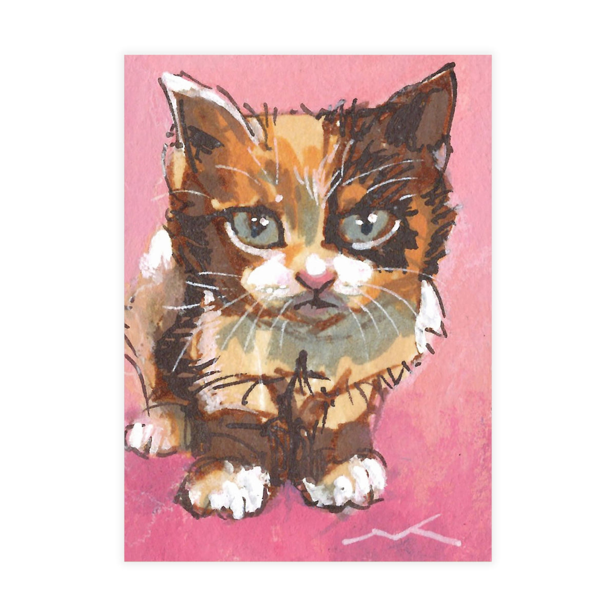 Pinky-Cute Cat-Postcard Bundles (envelopes included)