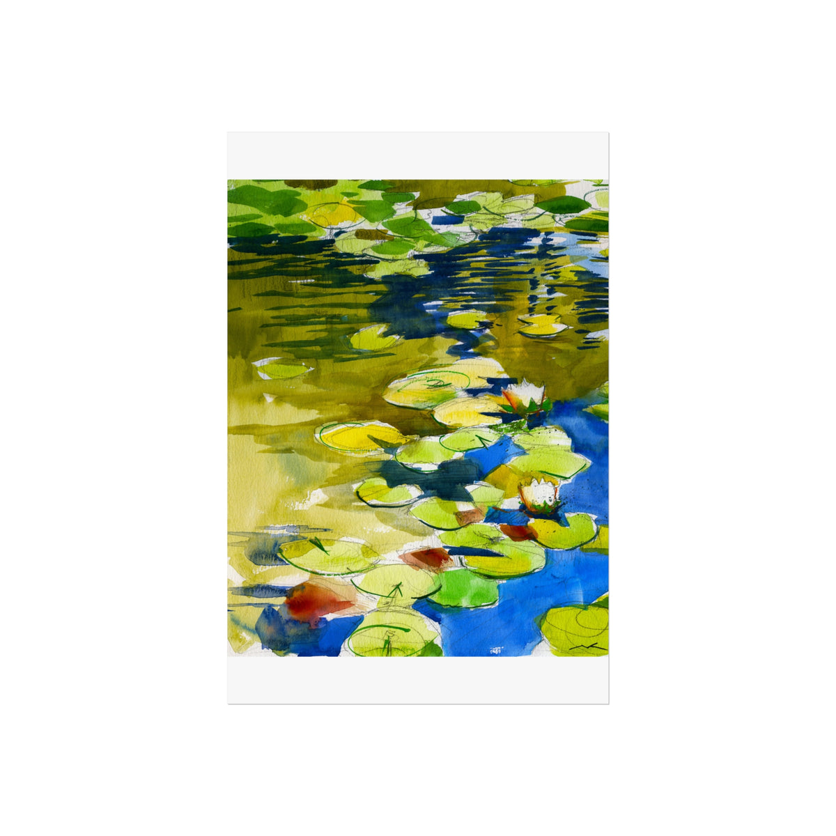Waterlily Fine Art Poster — Vibrant Impressionist Pond Print