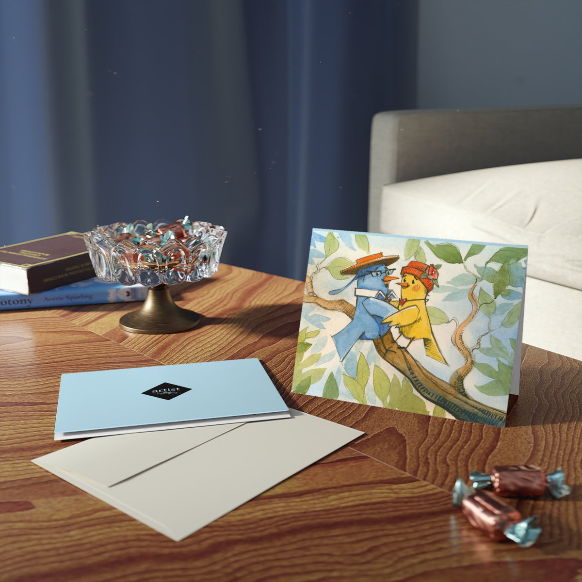Floral Lovebirds- Greeting Cards