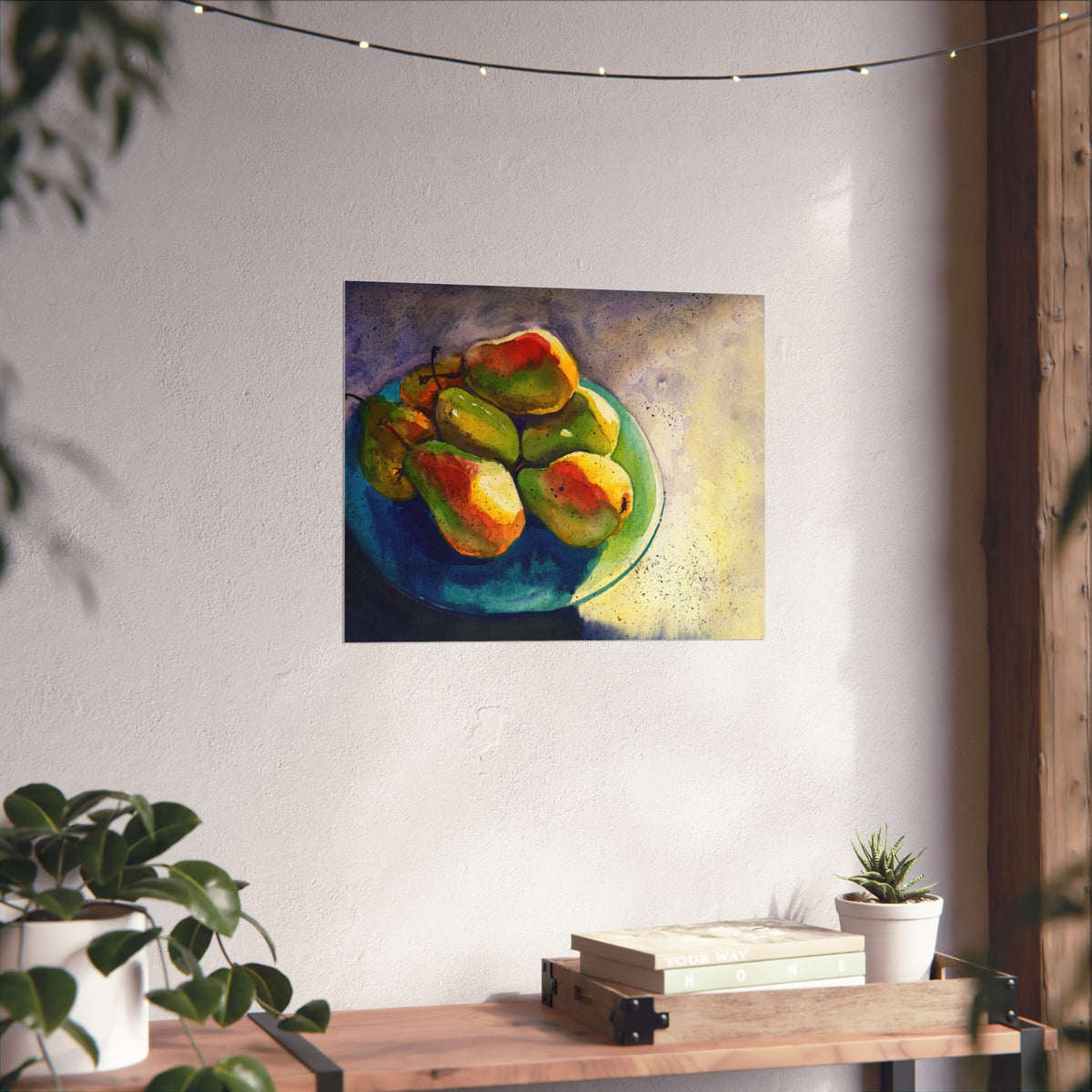 Fine Art Poster — Vibrant Pears Still Life Print