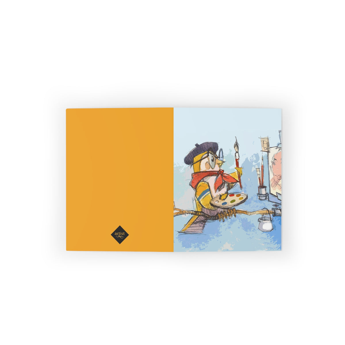 Artist Owl Greeting Cards — Blank Note Cards