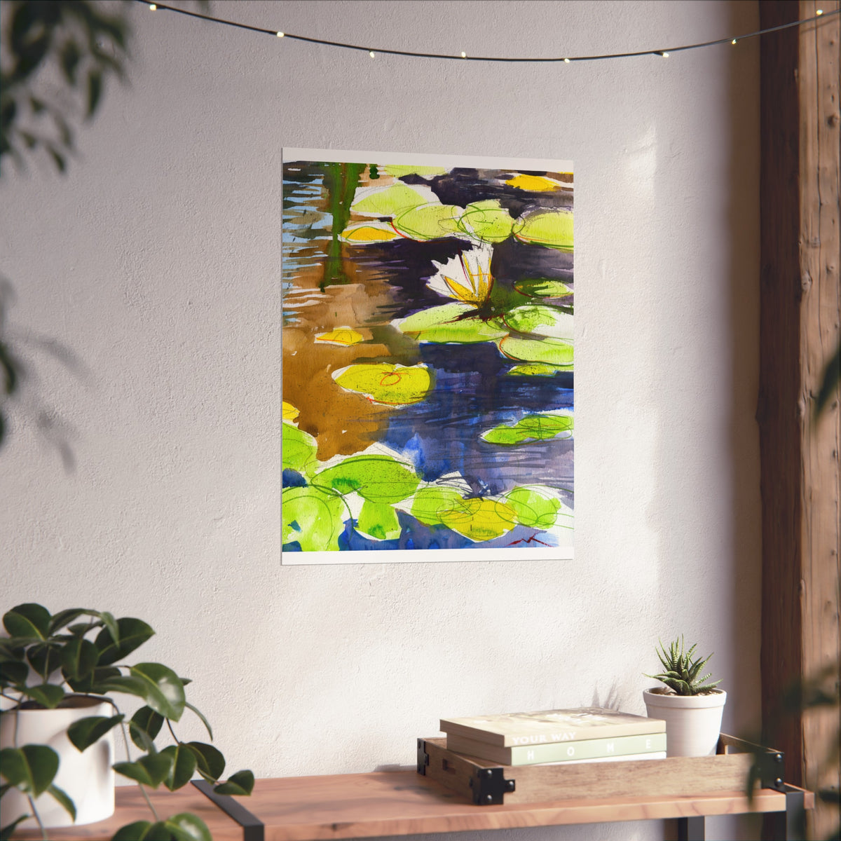 Water Lily Fine Art Poster — Botanical Pond Wall Art Print