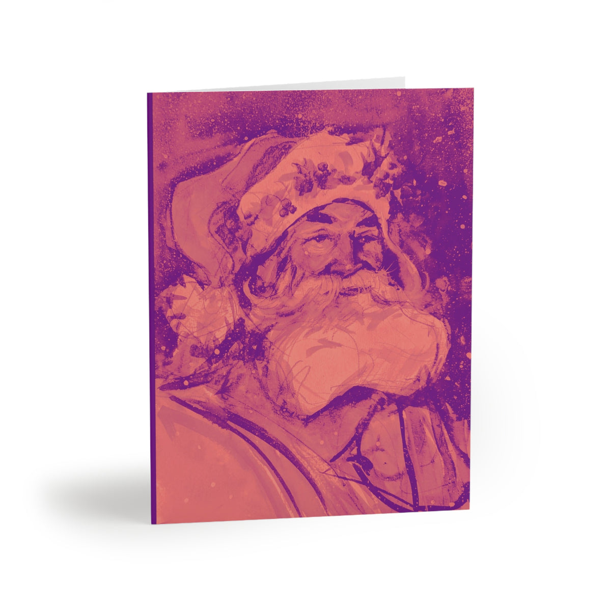Vintage Santa Greeting Cards — Holiday Note Cards