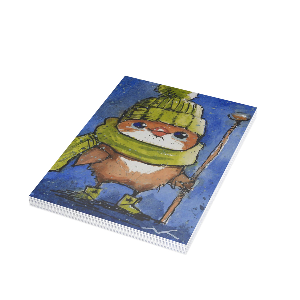Green Scarf-Postcard Bundles (envelopes included)