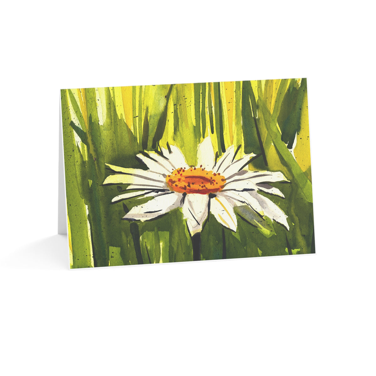 Daisy Watercolor Greeting Cards — Blank Note Cards for All Occasions (1/10/30/50 pcs)