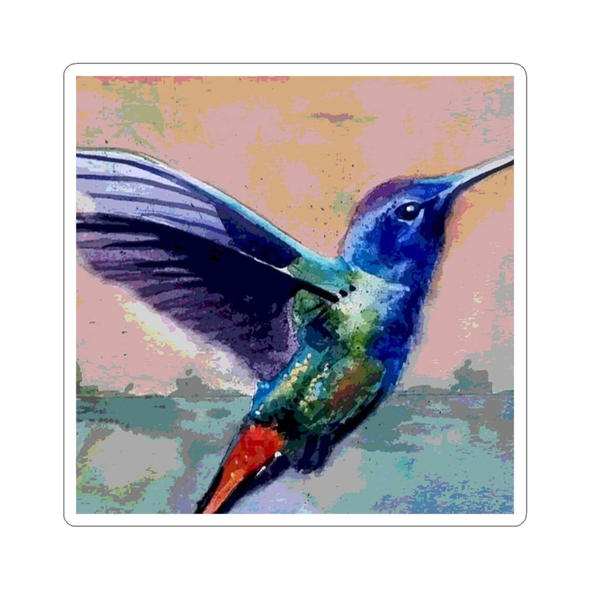 Hummingbird Sticker — Vibrant Kiss-Cut Bird Decal