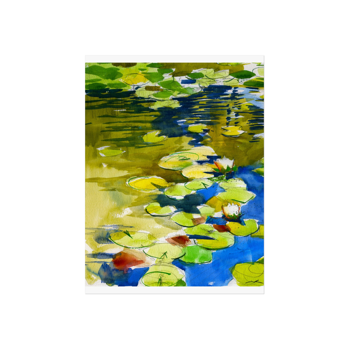 Waterlily Fine Art Poster — Vibrant Impressionist Pond Print