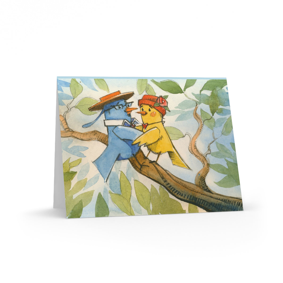 Floral Lovebirds- Greeting Cards