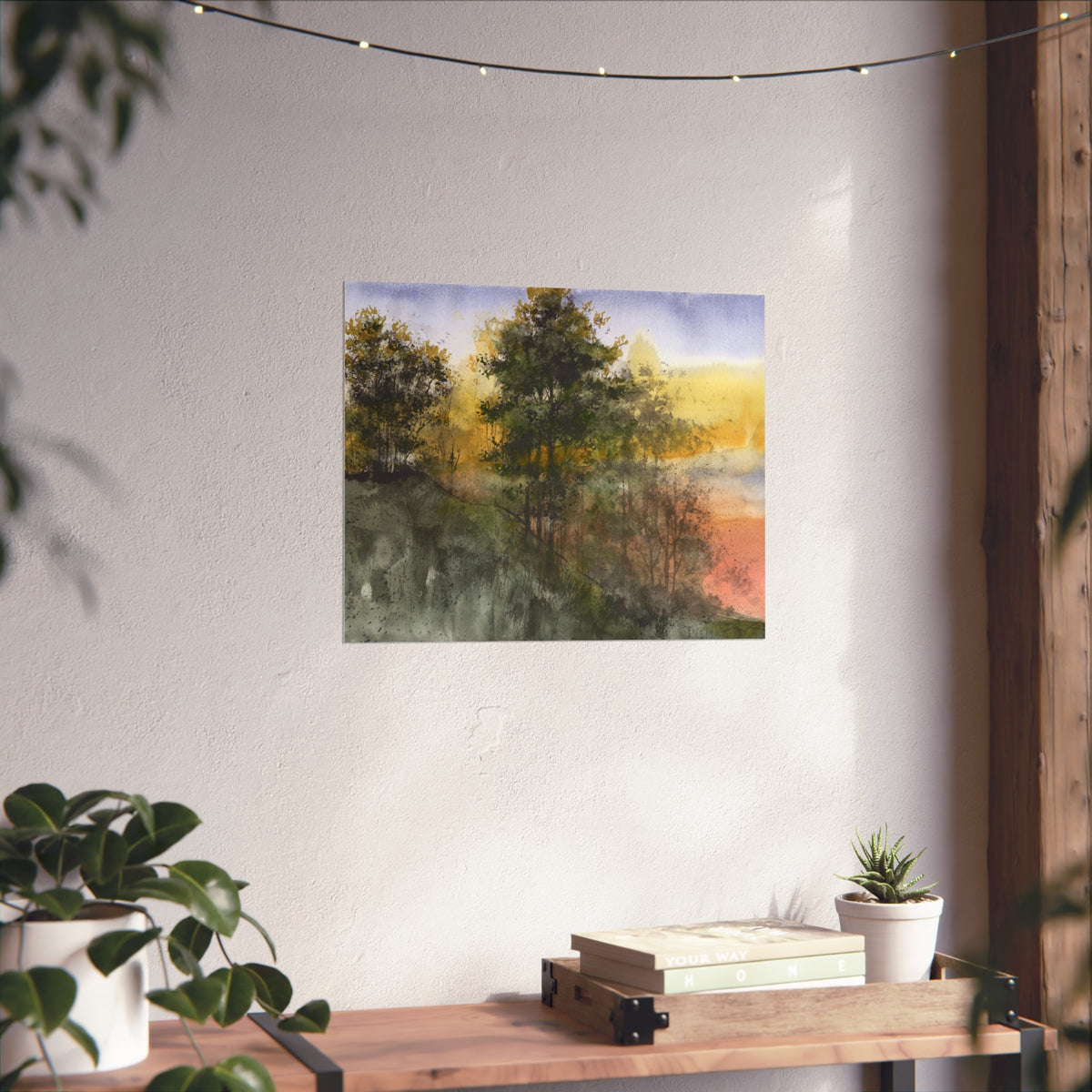 Fine Art Poster – Abstract Misty Forest Landscape Wall Art