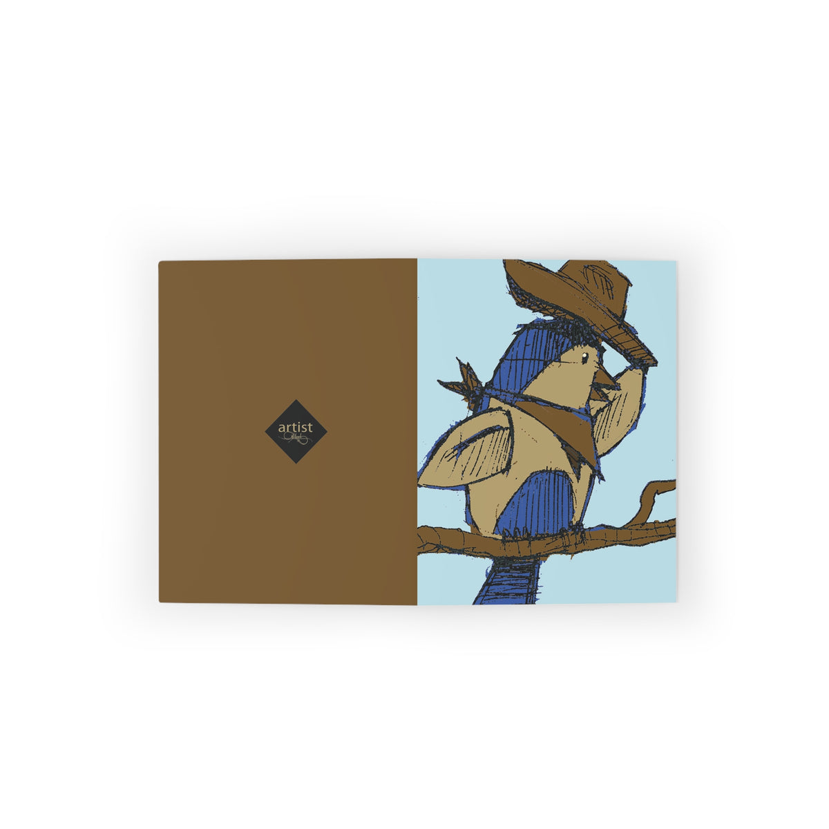 Bluebird Cowboy Greeting Cards — Blank Note Cards