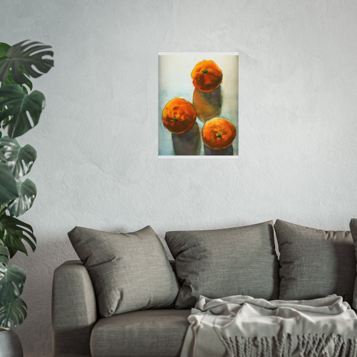 Fine Art Poster — Watercolor Oranges Still Life Print