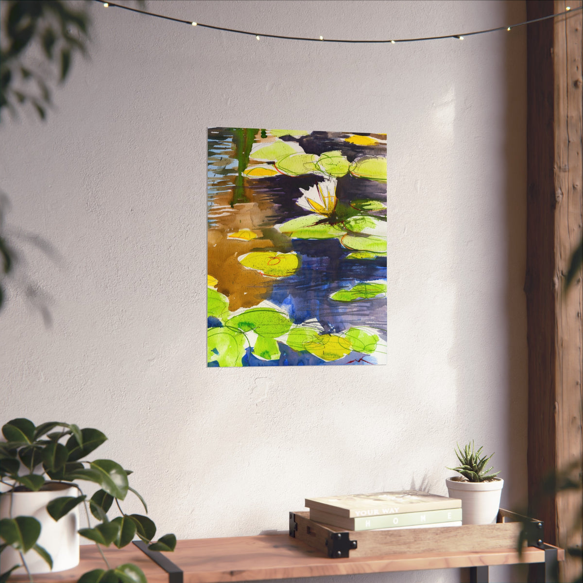 Water Lily Fine Art Poster — Botanical Pond Wall Art Print