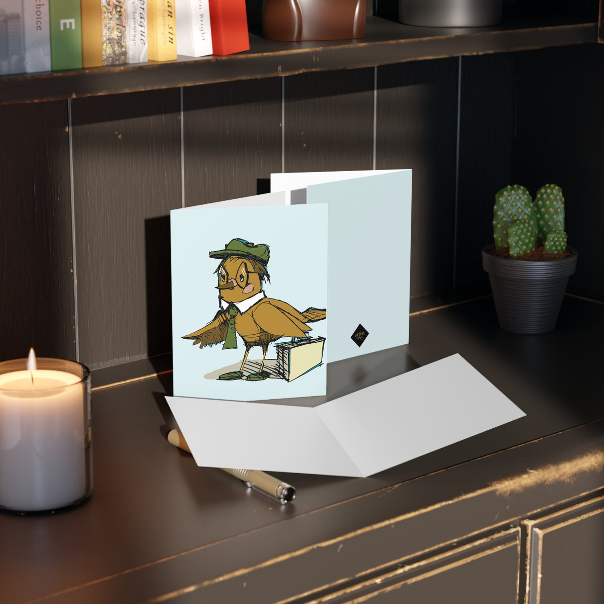Owl Scholar Greeting Cards- Cute Academic Note Cards
