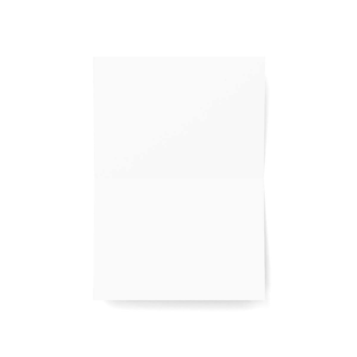 Cat in Wildflower Garden Greeting Cards — Blank Note Cards (Pack of 1, 10, 30, 50)