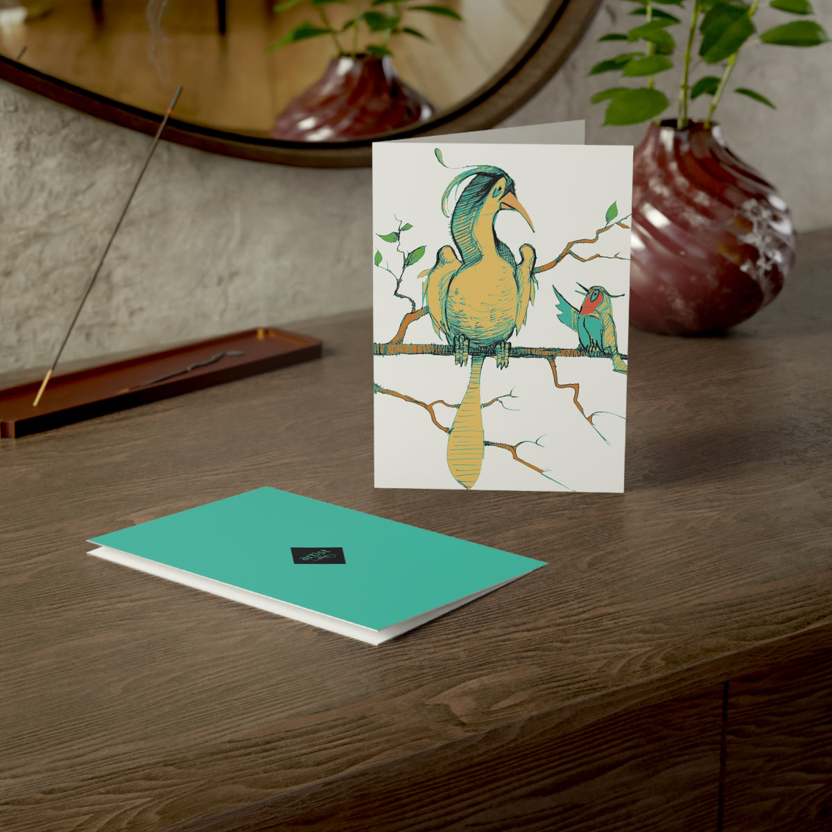Bird Boss Greeting Card – (Pack of 1, 10, 30, 50)