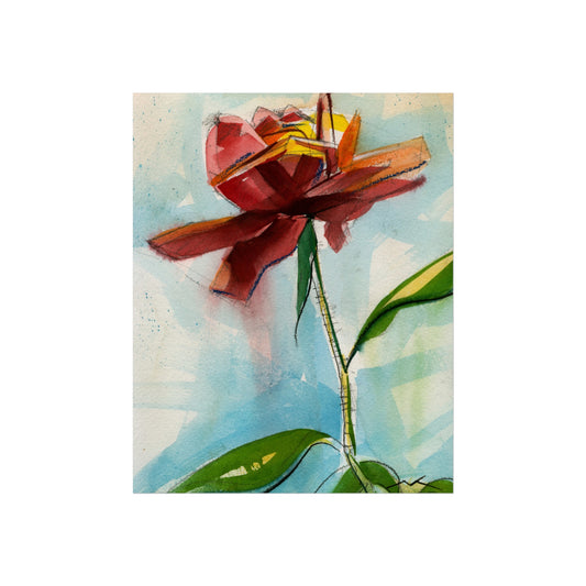 Abstract Red Flower Fine Art Poster