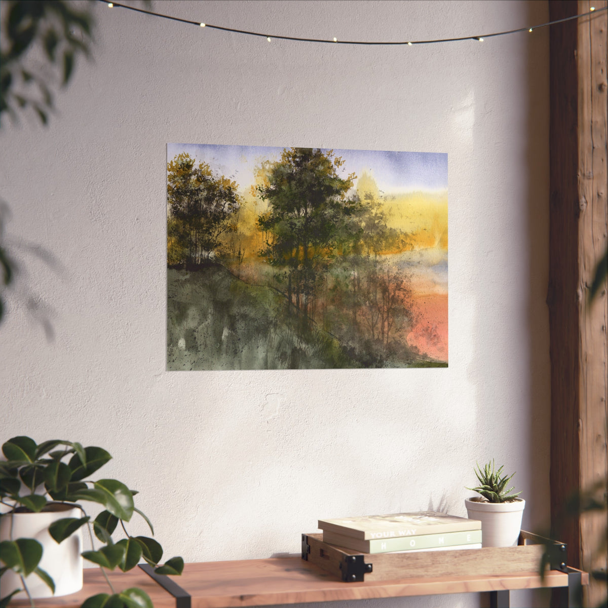 Fine Art Poster – Abstract Misty Forest Landscape Wall Art
