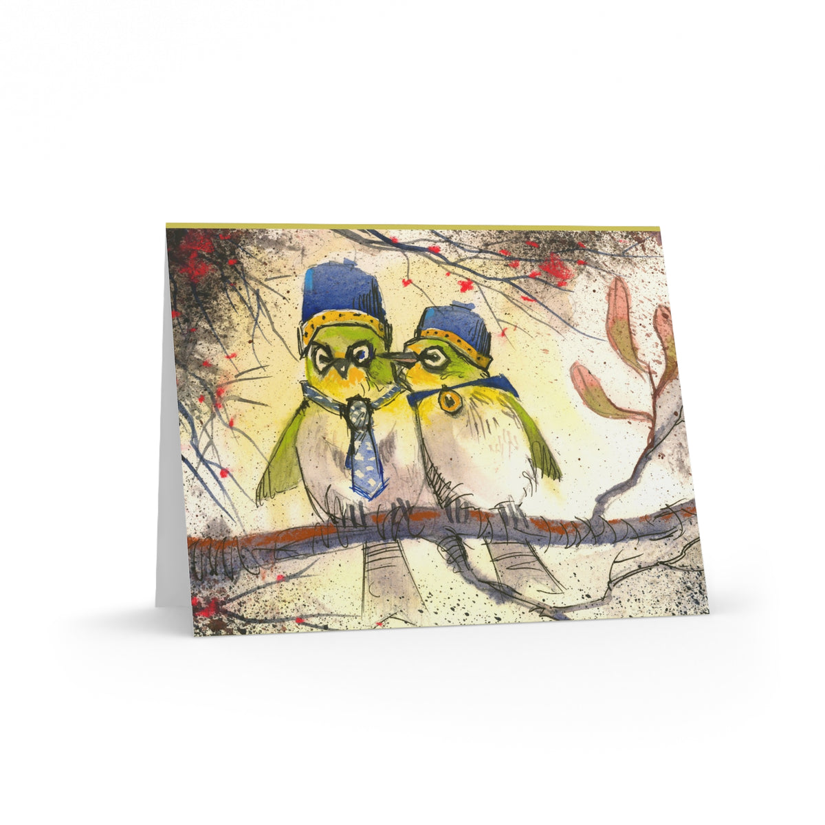 Greeting Card Set — Charming Owls in Winter