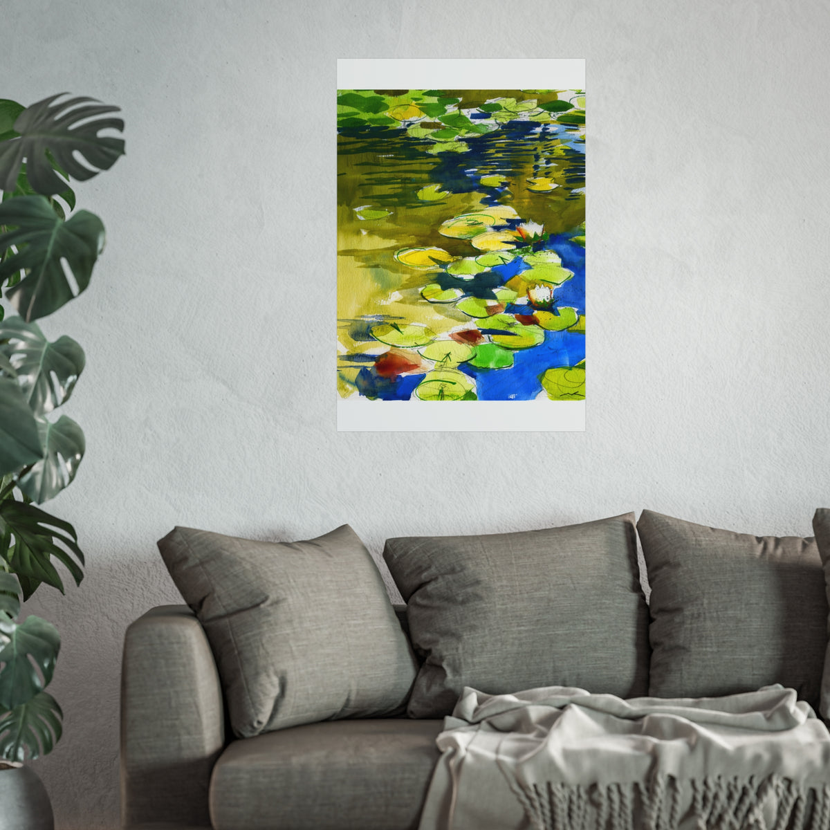 Waterlily Fine Art Poster — Vibrant Impressionist Pond Print