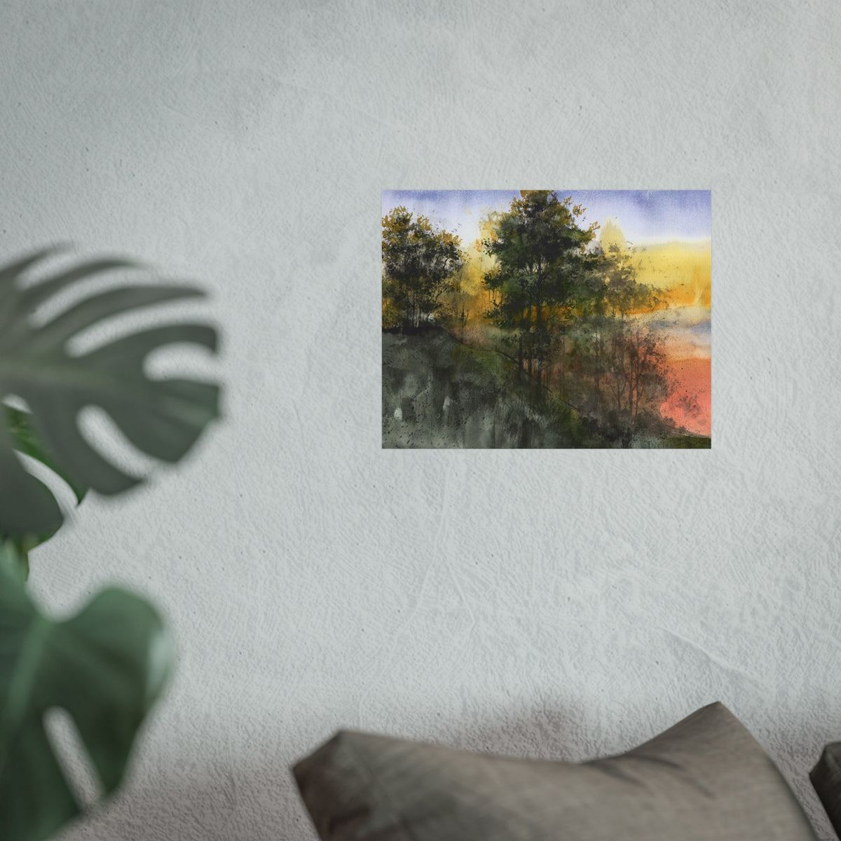 Fine Art Poster – Abstract Misty Forest Landscape Wall Art