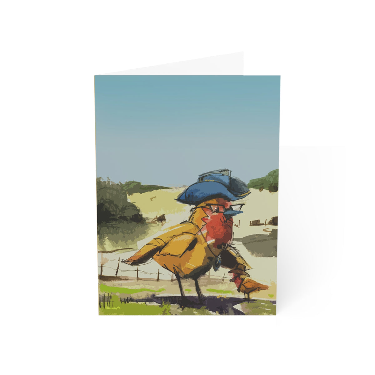 Baby Bird Greeting Card — Cute Country Bird Illustration