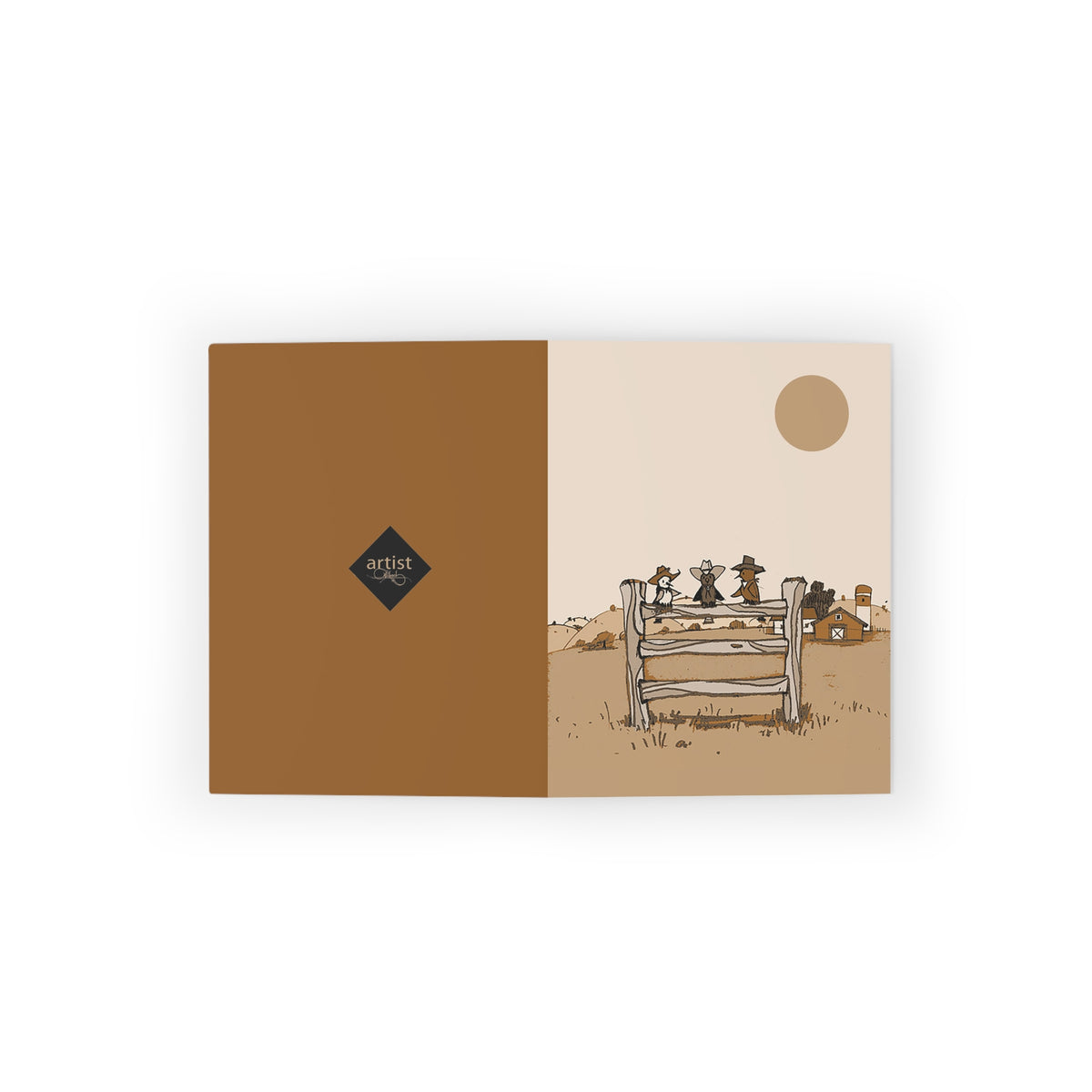 Country Friends Greeting Cards — Whimsical Farm Animal Note Cards