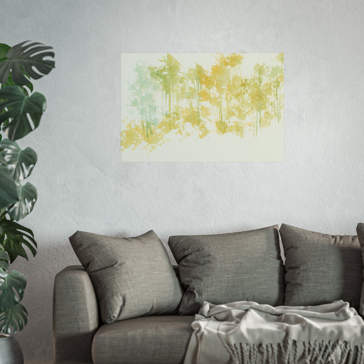 Fine Art Poster — Pastel Forest Watercolor Wall Art