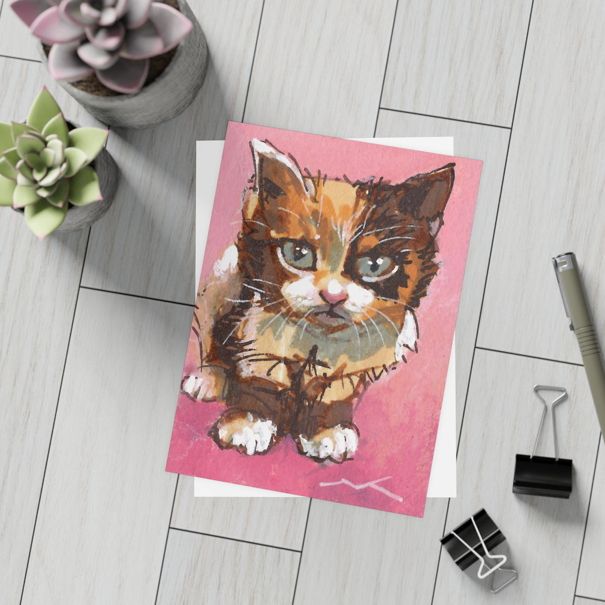 Pinky-Cute Cat-Postcard Bundles (envelopes included)