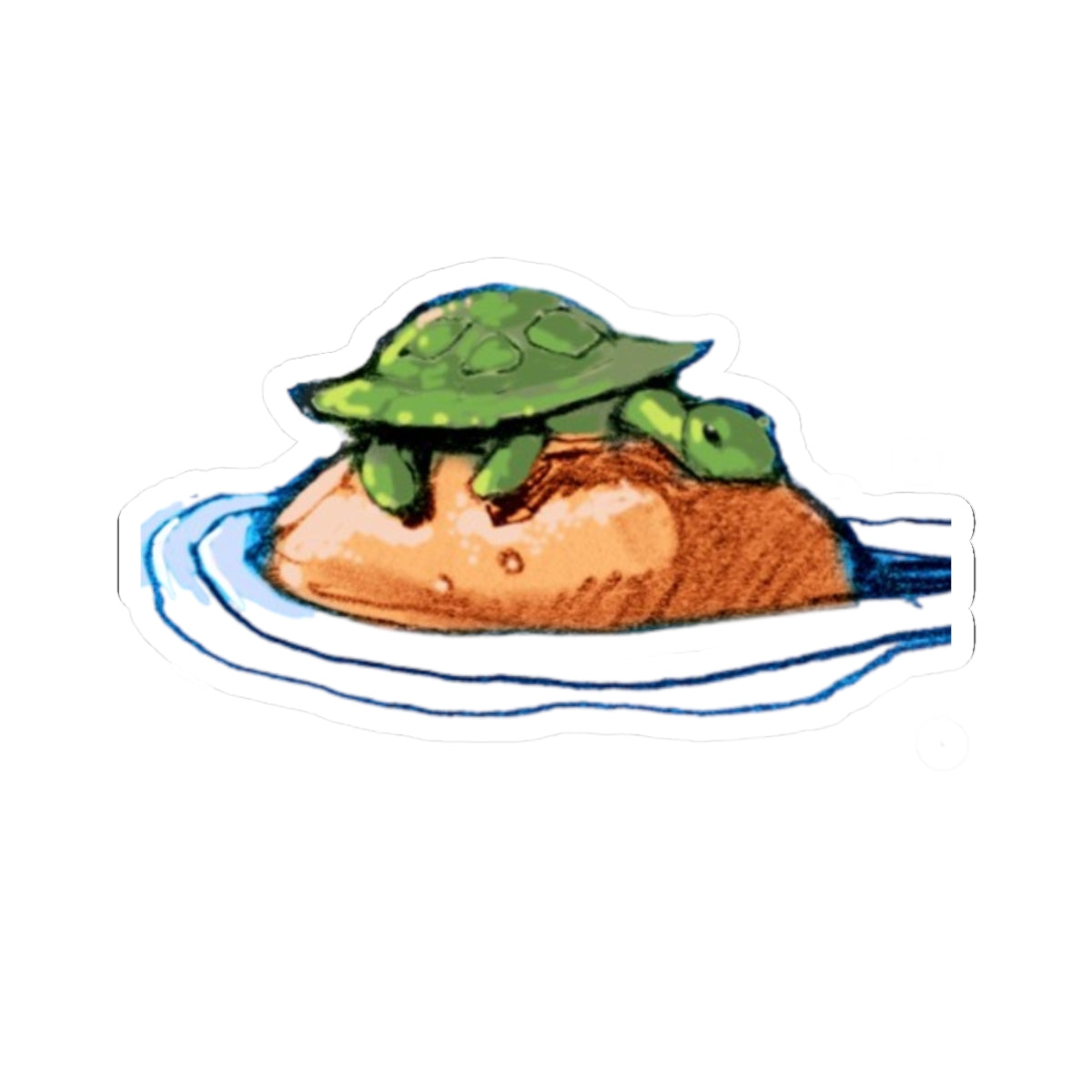 Turtle On Toast Sticker — Cute Kawaii Laptop Sticker (Kiss-Cut)