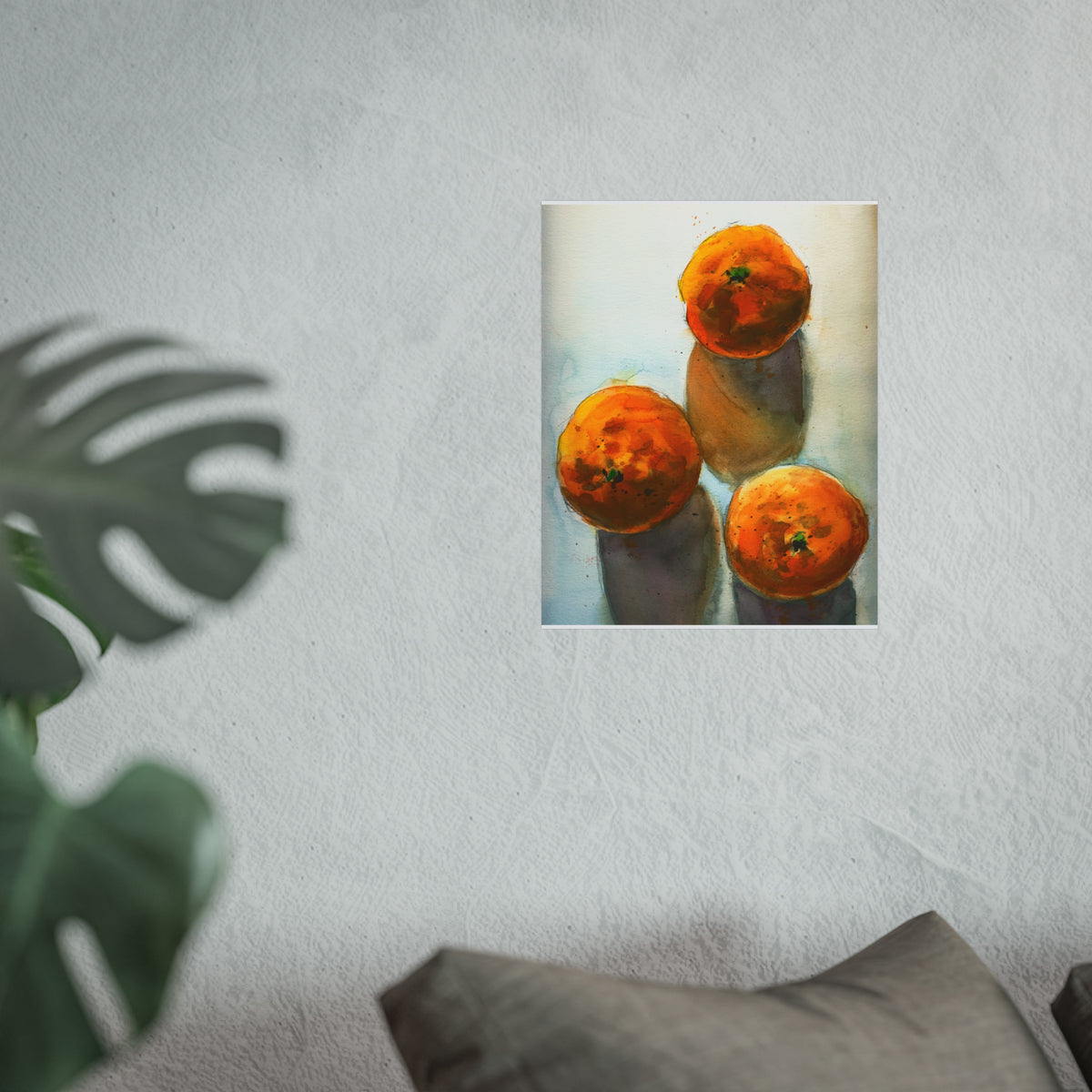 Fine Art Poster — Watercolor Oranges Still Life Print