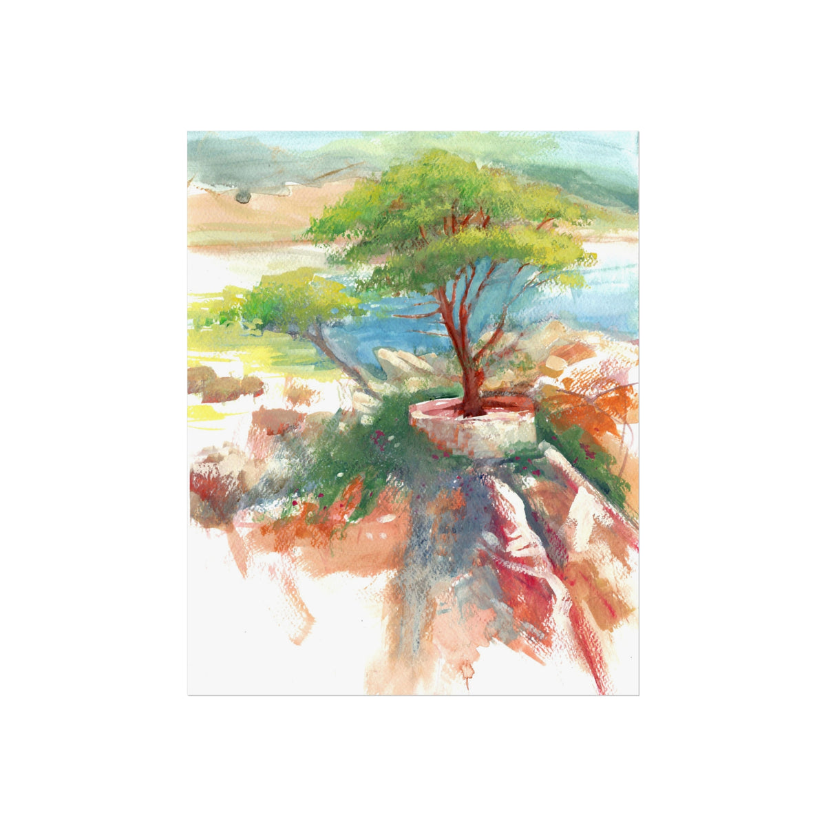 Fine Art Poster — Coastal Tree Watercolor Print