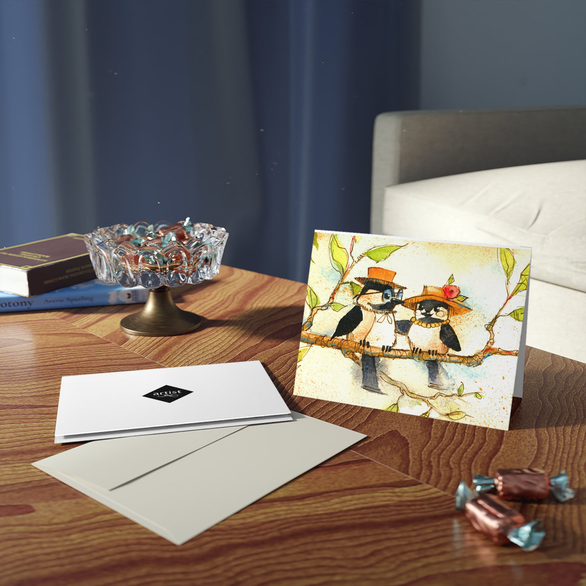 Together-Greeting Cards — Whimsical Birds on Branches