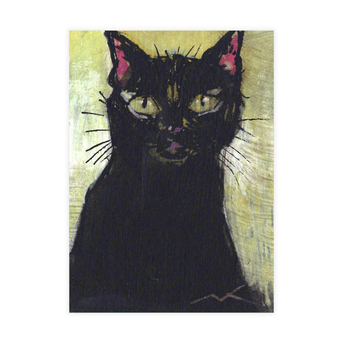 Black Charm-Cute Cat-Postcard Bundles (envelopes included)