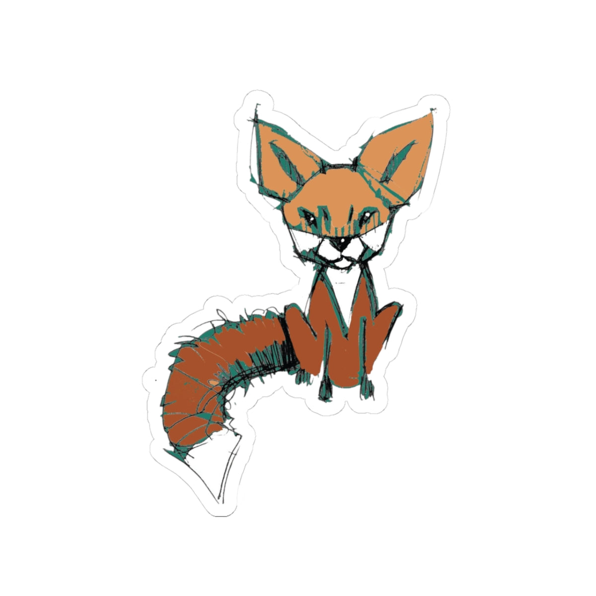 Cute Fox Kiss-Cut Sticker