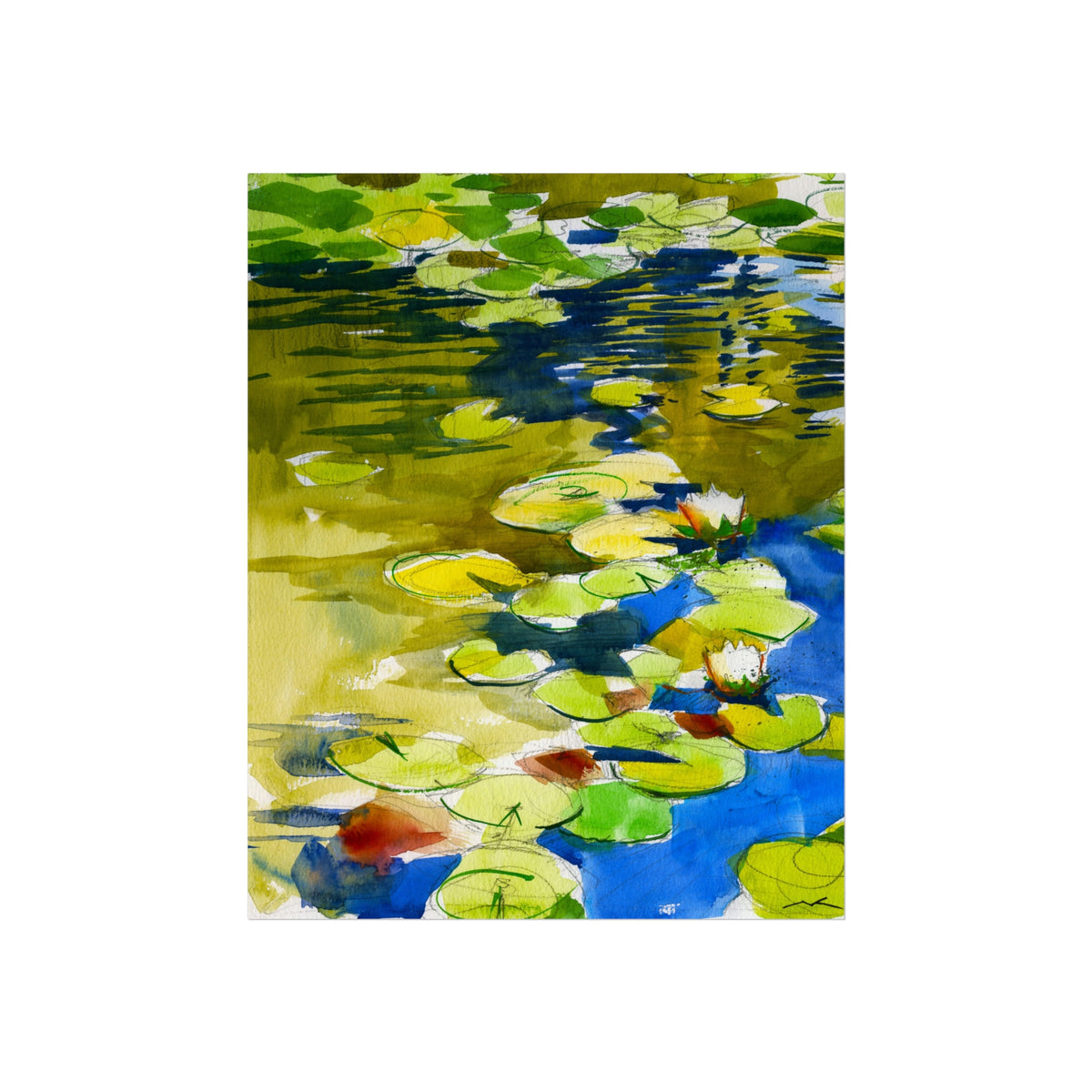 Waterlily Fine Art Poster — Vibrant Impressionist Pond Print